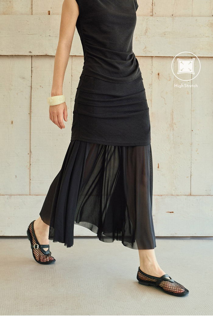 Petite Studio's Dolly Jersey Cotton Skirt in Black