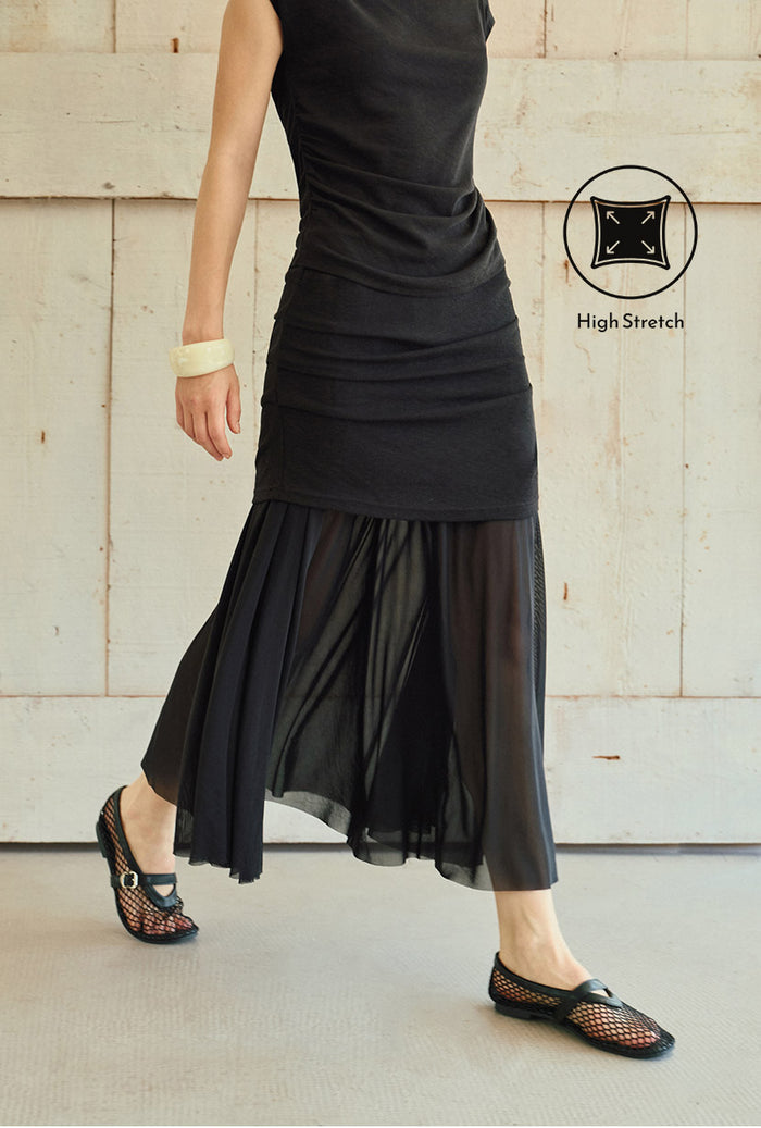 Petite Studio's Dolly Jersey Cotton Skirt in Black 