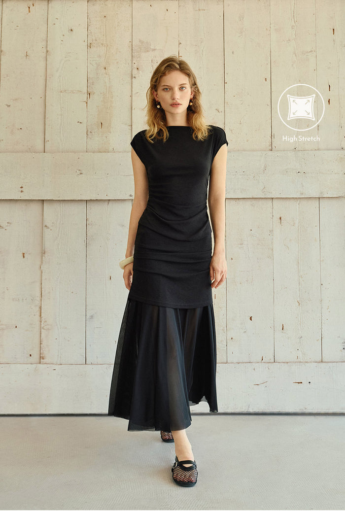 Petite Studio's Dolly Jersey Cotton Skirt in Black