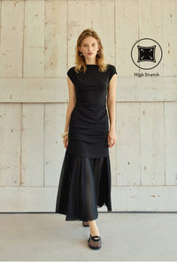 Petite Studio's Dolly Jersey Cotton Skirt in Black 