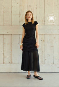 Petite Studio's Dolly Jersey Cotton Skirt in Black