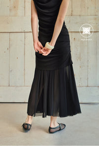 Petite Studio's Dolly Jersey Cotton Skirt in Black