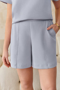 Petite Studio's Elliot Cotton Shorts in Serenity Blue