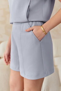 Petite Studio's Elliot Cotton Shorts in Serenity Blue
