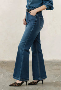 Petite Studio's Franny High-Rise Wide-Leg Jeans in Vintage Blue
