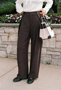 Petite Studio's Natalia Wool Pants in Brown