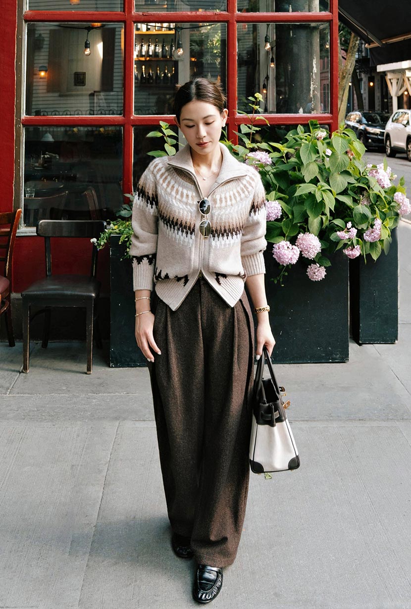 Petite Studio's Natalia Wool Pants in Brown