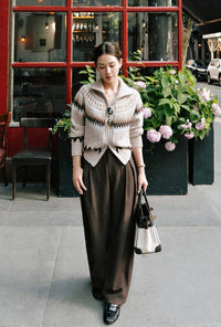Petite Studio's Natalia Wool Pants in Brown
