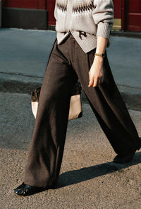 Petite Studio's Natalia Wool Pants in Brown