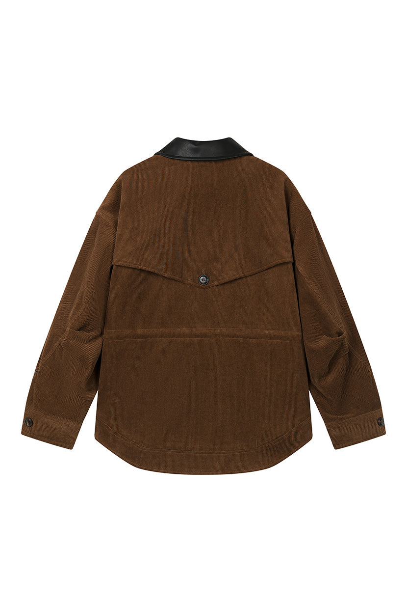 Petite Studio's Bryce Corduroy Barn Jacket in Sepia