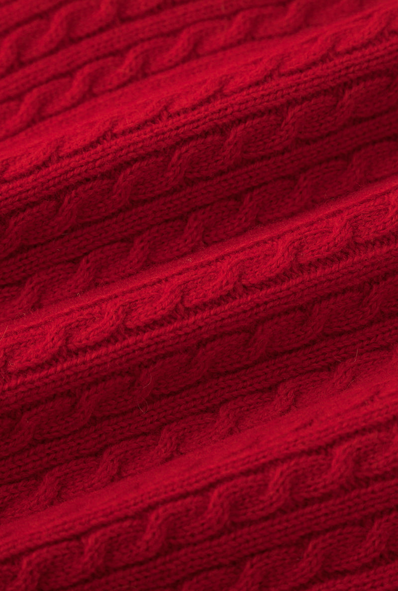 Petite Studio's Carmina Wool Cardigan in Red