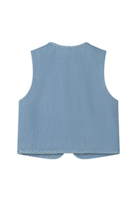 Petite Studio's Dexter Denim Vest in Blue