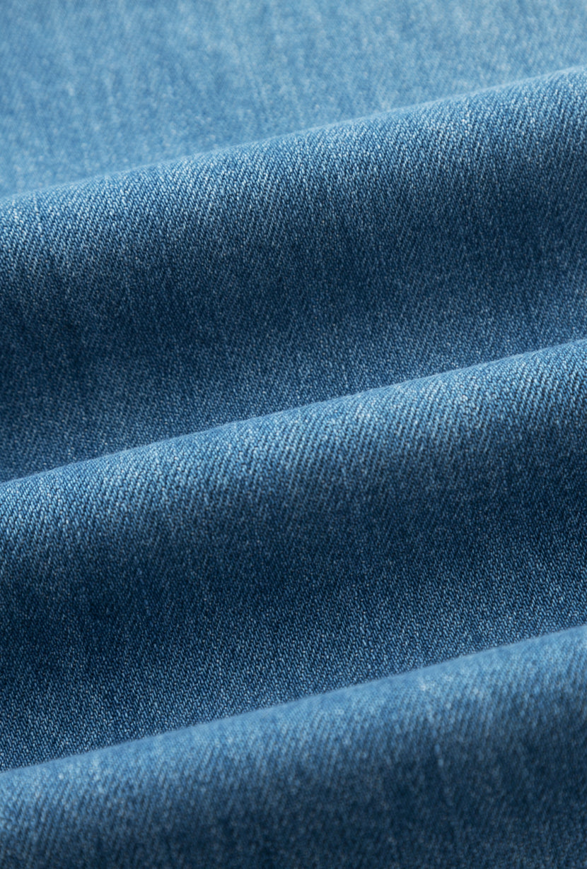 Petite Studio's Esme High-Rise Wide-Leg Cropped Jeans in Mist Blue