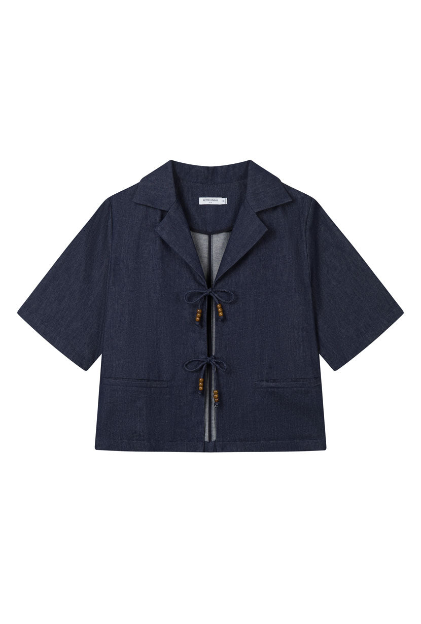 Petite Studio's Nadia Denim Blouse in Indigo 