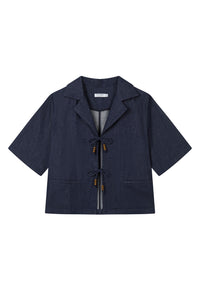 Petite Studio's Nadia Denim Blouse in Indigo 