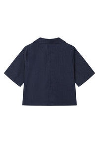 Petite Studio's Nadia Denim Blouse in Indigo 