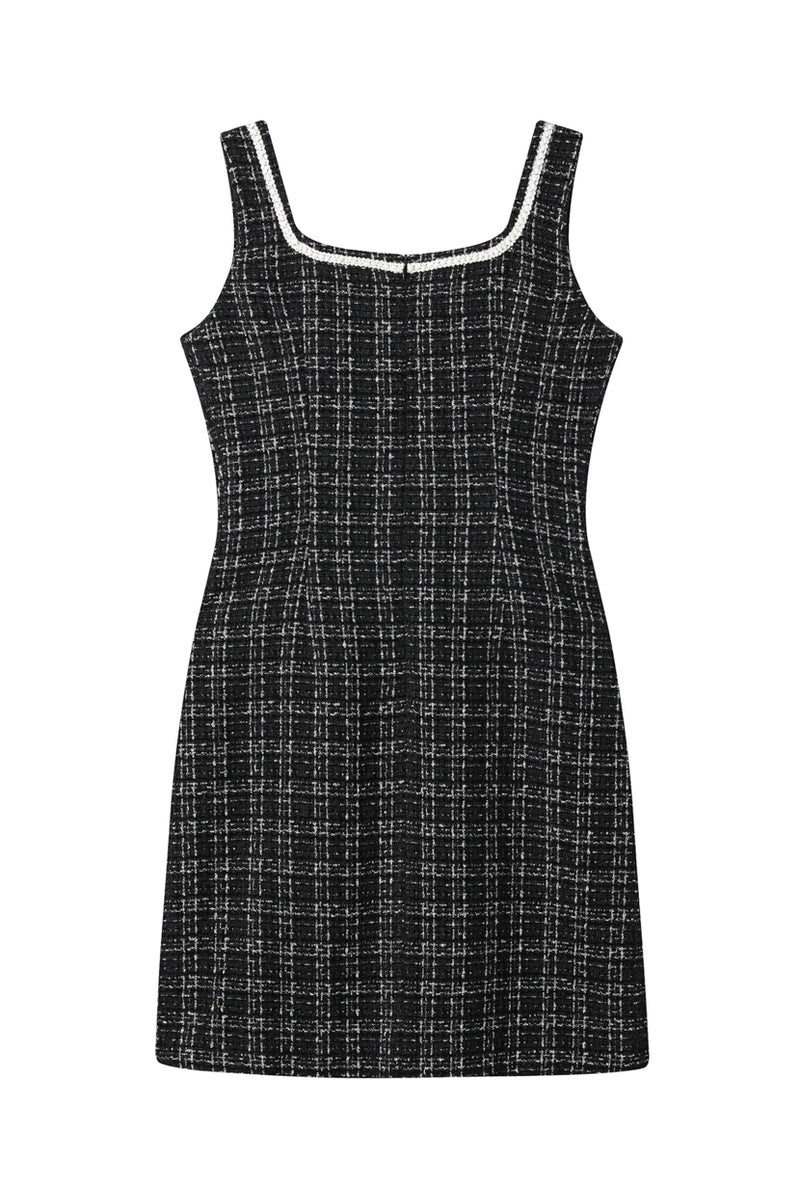 Petite Studio's Lany Tweed Dress in Black