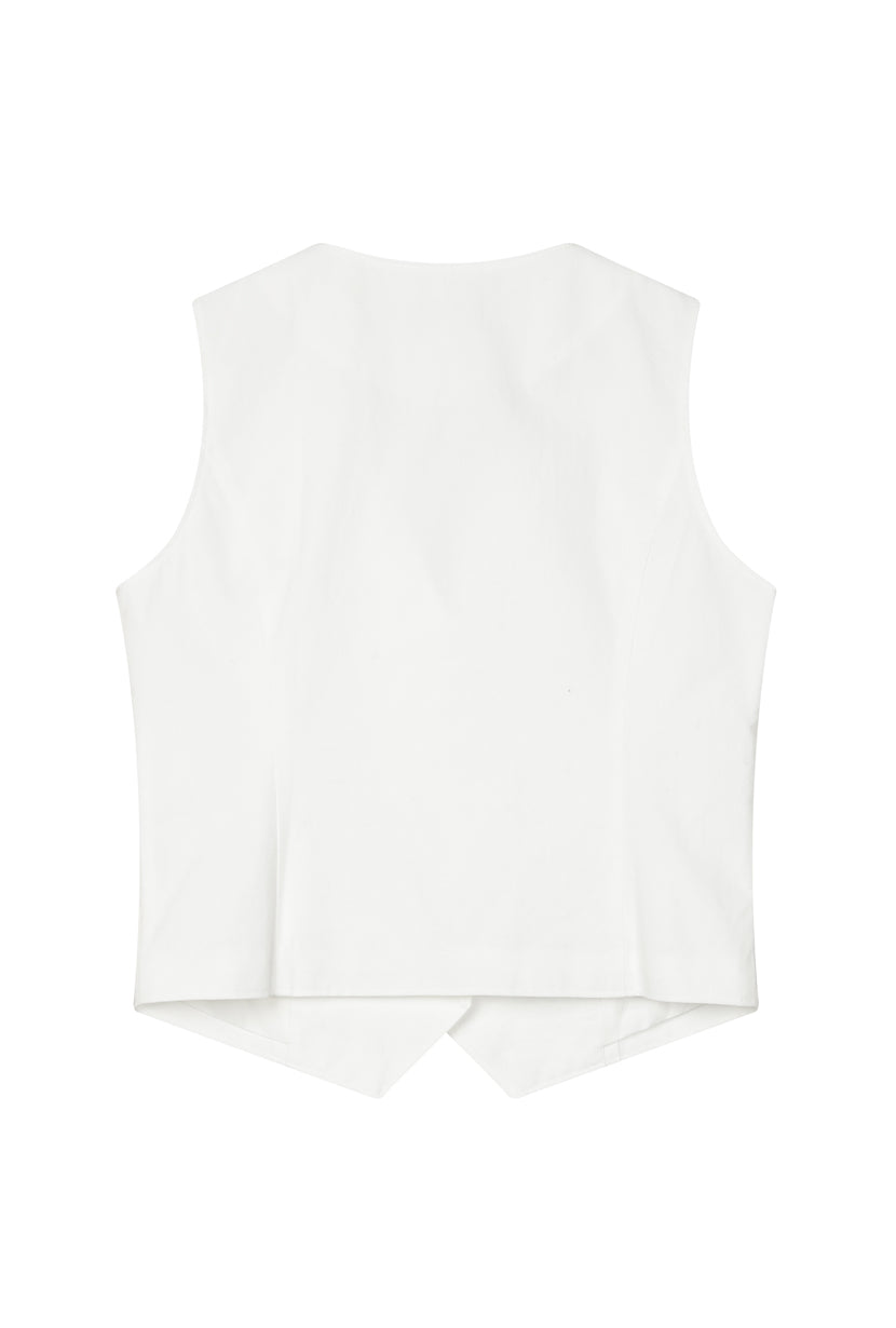 Petite Studio's Bridgett Vest in Ivory 