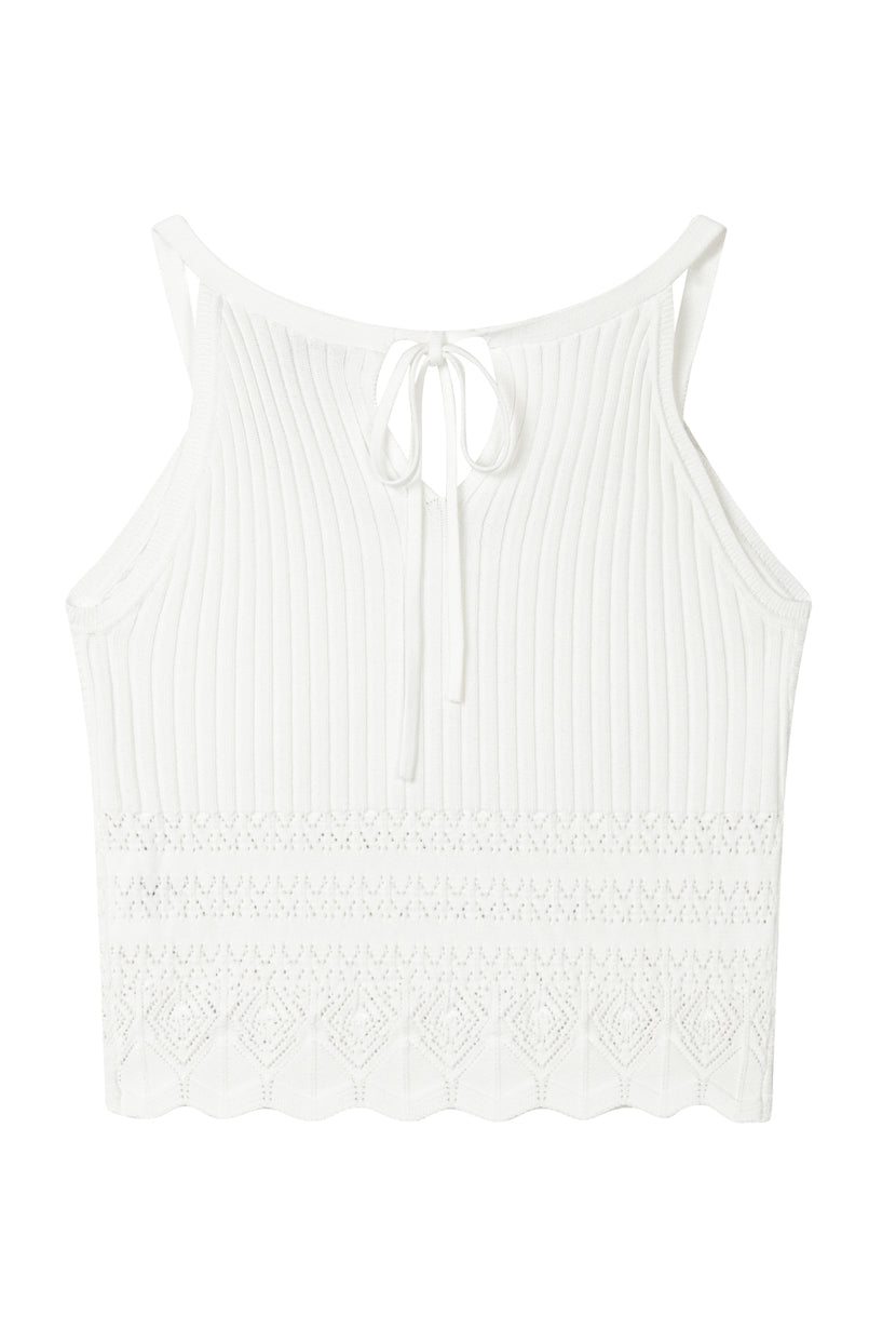 Petite Studio's Deidre Knit Top in White