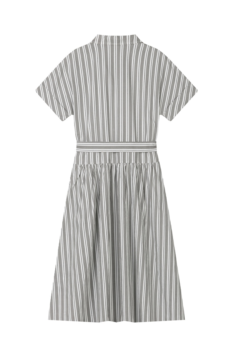 petite cotton shirt dress Noa Organic Cotton T-Shirt Wrap Dress (Petite) Dark Maritime / Petite / XS