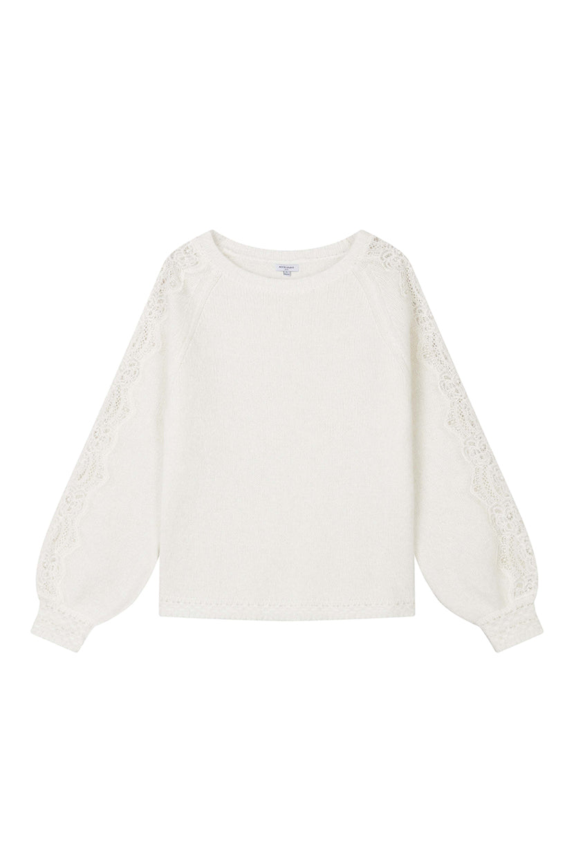 Petite Studio's Gilda Mohair Sweater in Ivory