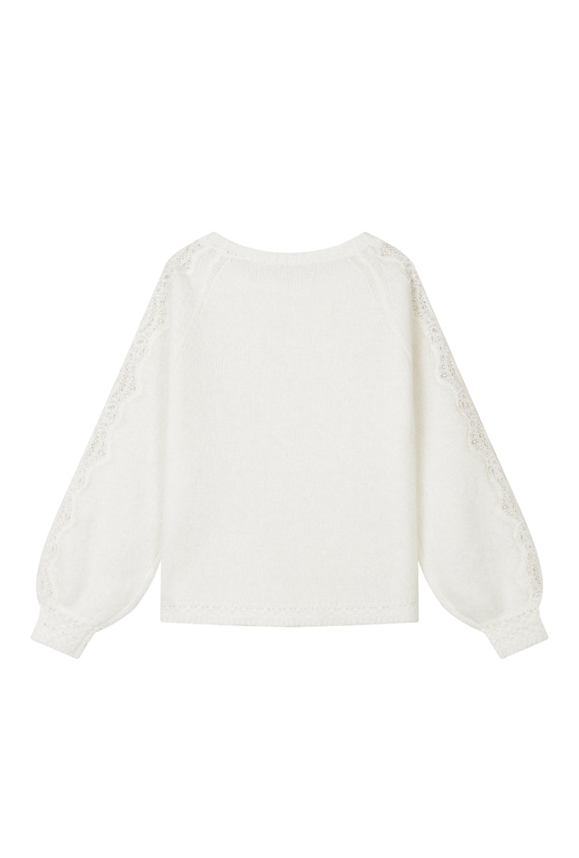 Petite Studio's Gilda Mohair Sweater in Ivory
