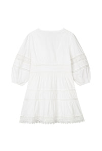 Petite Studio's Calista Cotton Dress in White
