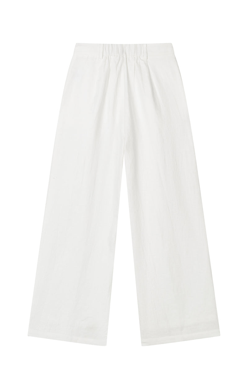 Petite Studio's Circe Linen Pants in Ivory