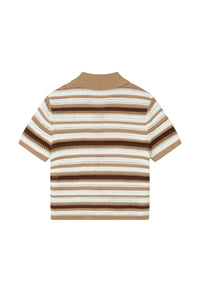 Petite Studio's Dotty Cotton Crochet Top Striped