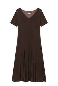 Petite Studio's Ezra Knit Dress in Chocolate 
