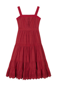 Petite Studio's Clarabel Cotton Midi Dress in Red