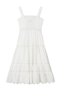 Petite Studio's Clarabel Cotton Midi Dress in White