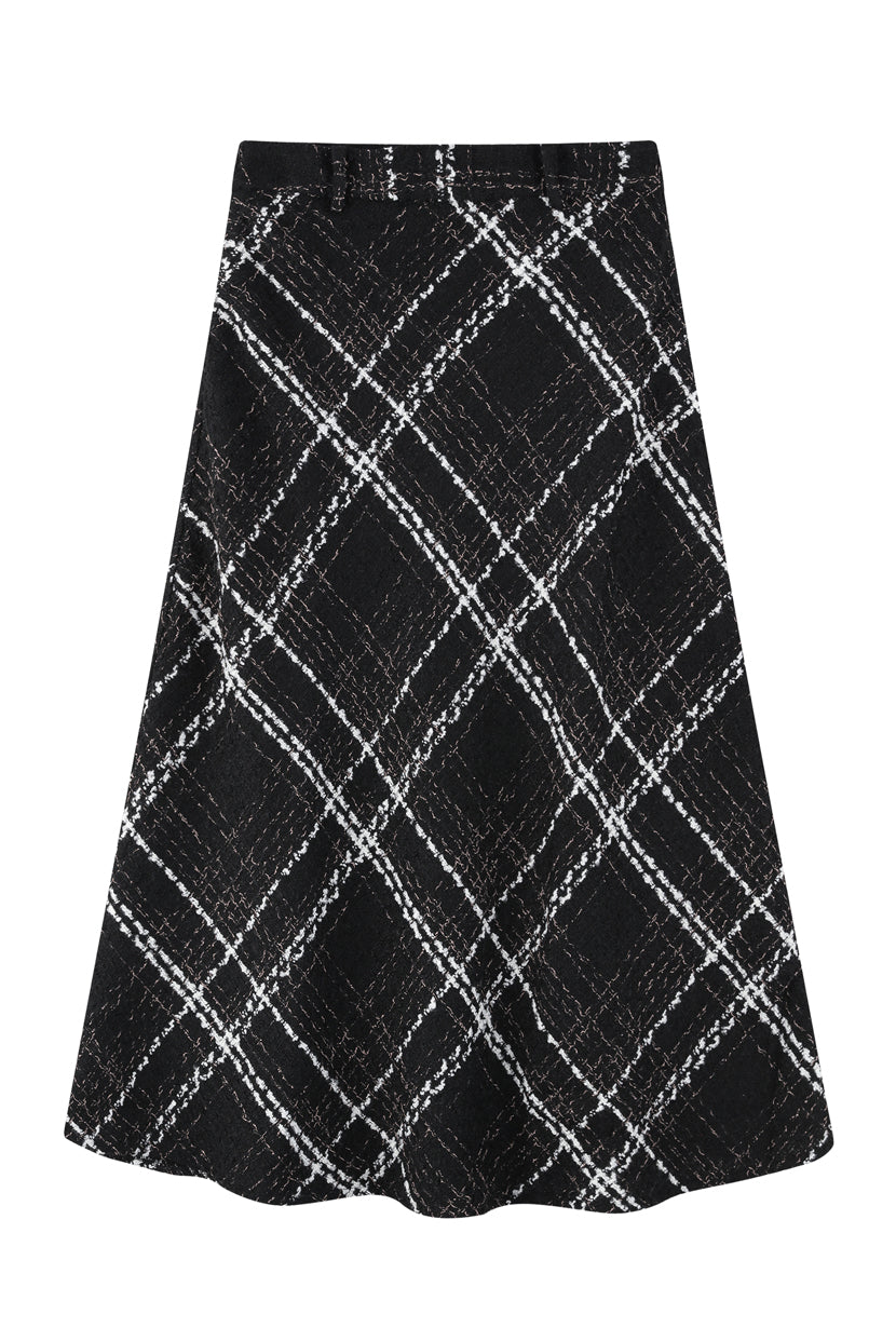 Petite Studio s Monty Midi Tweed Skirt in Black Women s Fashion