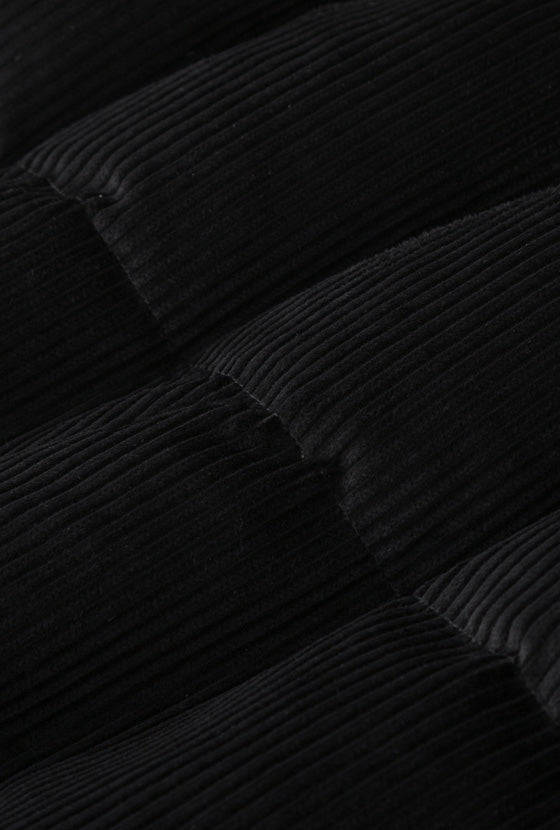 Petite Studio's Carter Corduroy Down Jacket in Black
