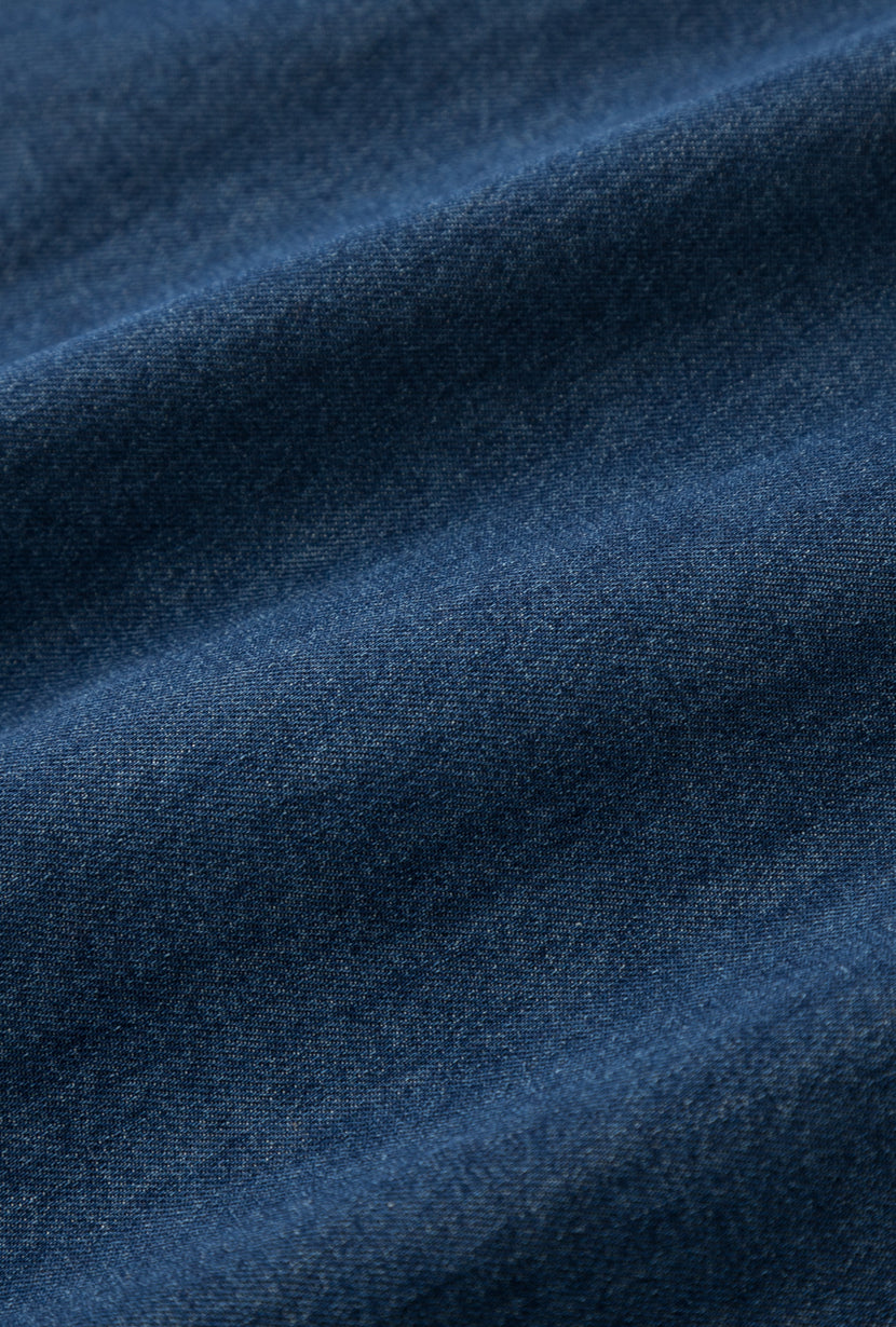 Petite Studio's Eris Cotton Shirt in Denim Blue