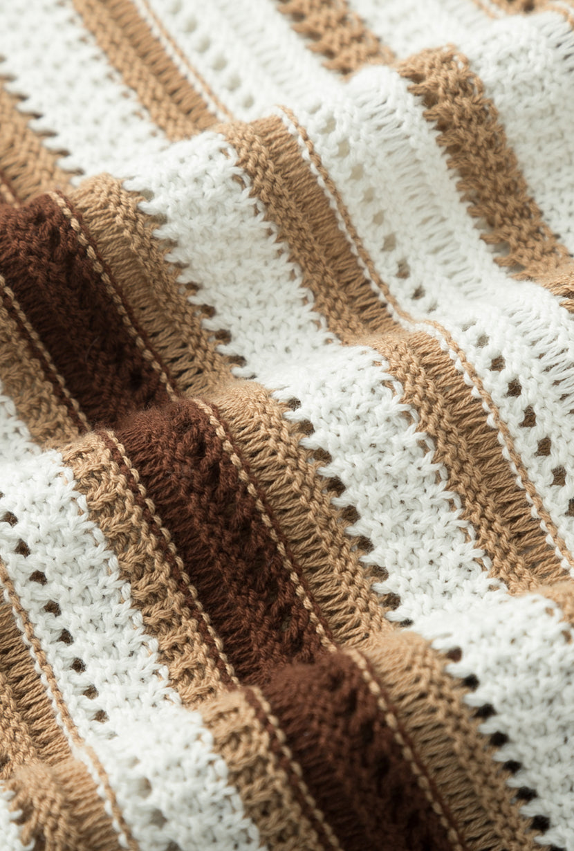 Petite Studio's Dotty Cotton Crochet Top Striped