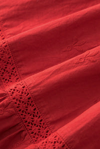 Petite Studio's Clarabel Cotton Midi Dress in Red