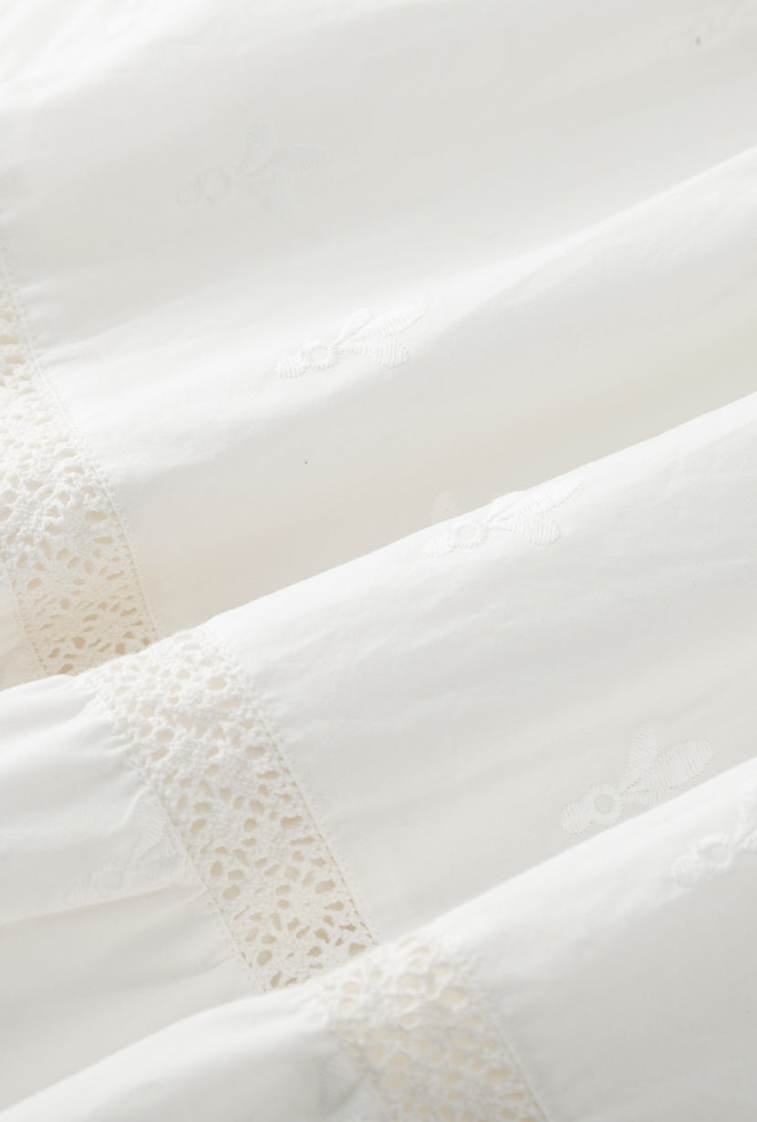 Petite Studio's Clarabel Cotton Midi Dress in White