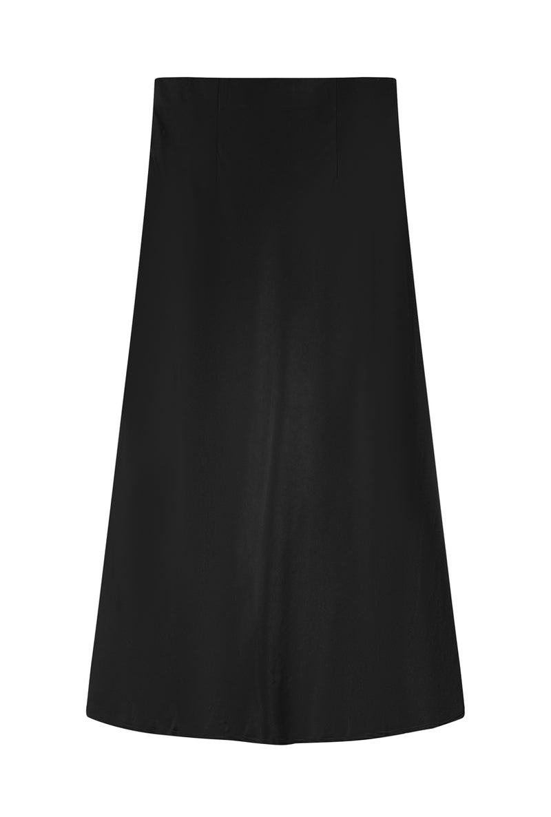 Petite Studio's Nadine Satin Skirt in Black