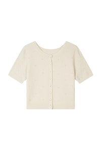 Petite Studio's Basti Reversible Merino Wool Cardigan in Cream