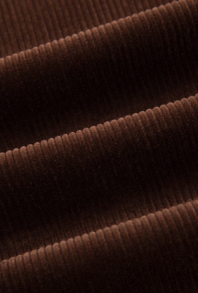 Petite Studio's Emani Corduroy Barrel Pants in Brown