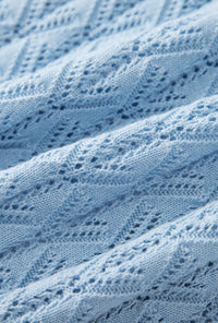 Hannah Cashmere Cotton Blend Cardigan - Sky