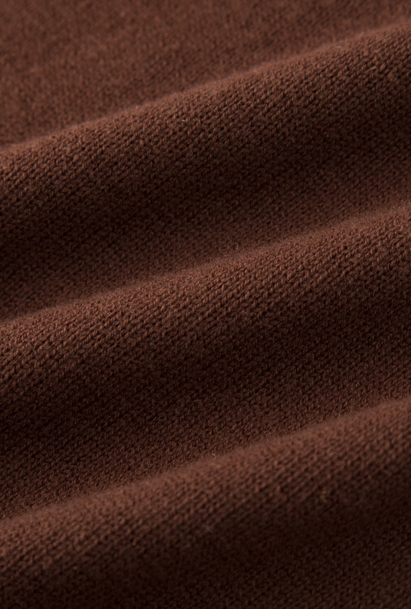 Petite Studio's Nori Merino Wool Scarf Sweater in Chocolate