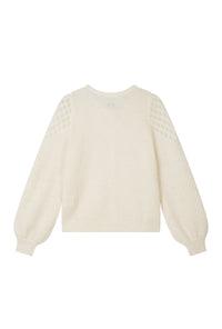 Petite Studio's Nathan Mohair-Blend Wool Cardigan in Ivory