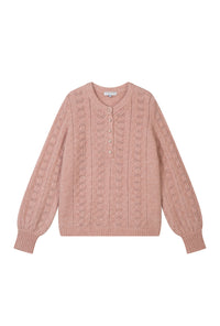 Petite Studio's Paisley Mohair Sweater in Melon
