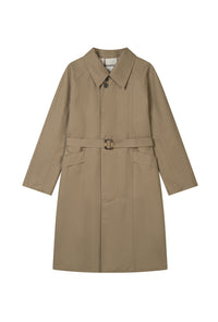 Petite Studio's Liam Reversible Cotton Trench Coat in Camel and Plaid