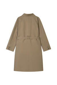 Petite Studio's Liam Reversible Cotton Trench Coat in Camel and Plaid