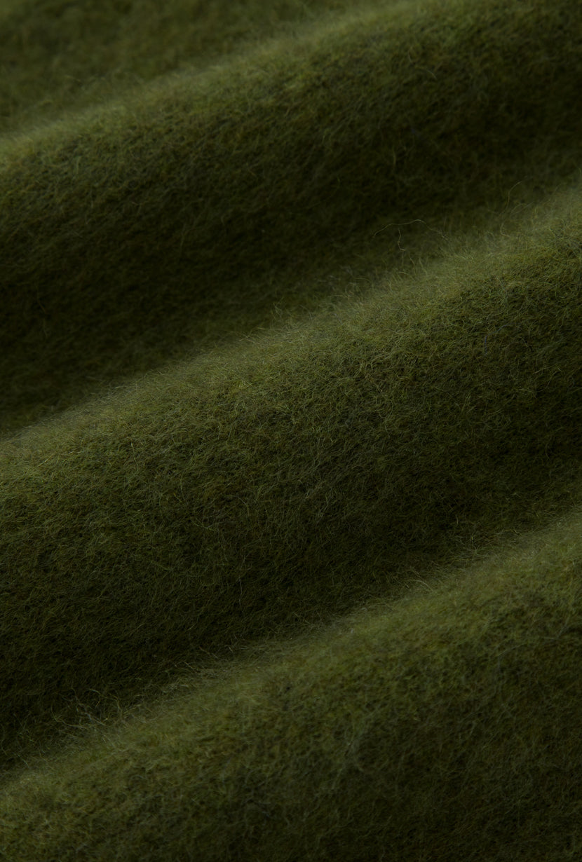 Petite Studio's Murphy Brushed Merino Wool Cardigan in Olive Green