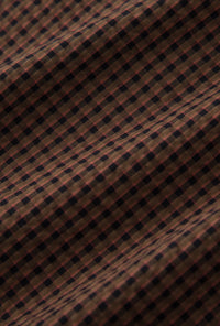 Petite Studio's Finn Cotton Scarf Shirt in Brown 