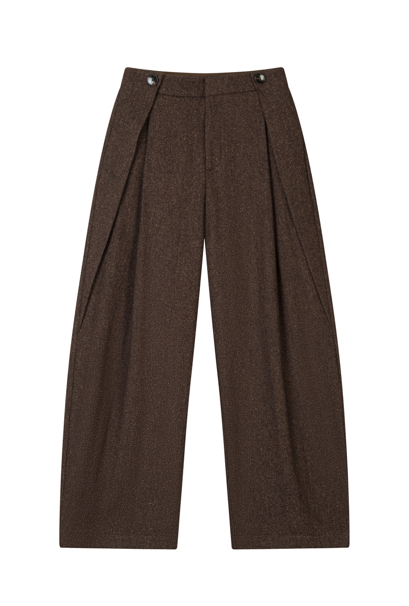 Petite Studio's Natalia Wool Pants in Brown